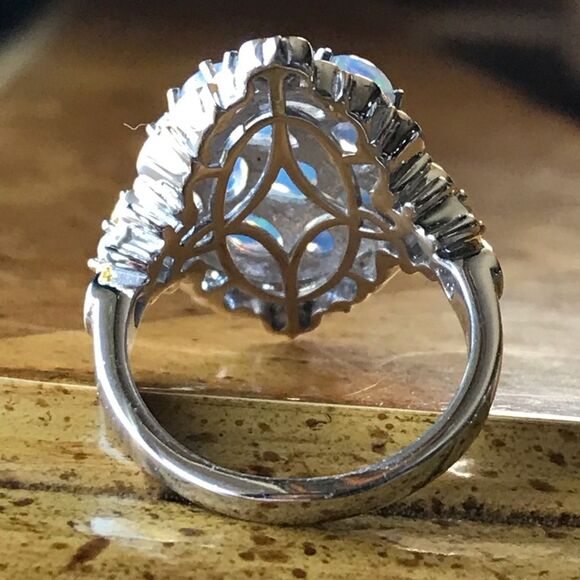 Natural Ethiopian Opal Sterling Silver Ring - Picture 4 of 8